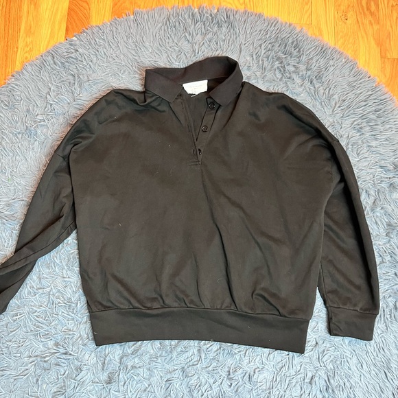 Tuckernuck Pomander Place Black Bode Polo Sweatshirt Size M - Picture 3 of 7